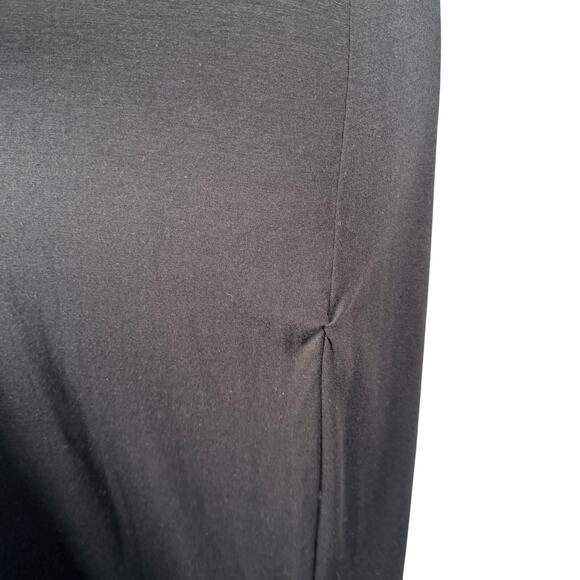 Old Navy Maternity Dress Size XS Solid Black V-neck Stretch Knit Maxi Length - Picture 5 of 10